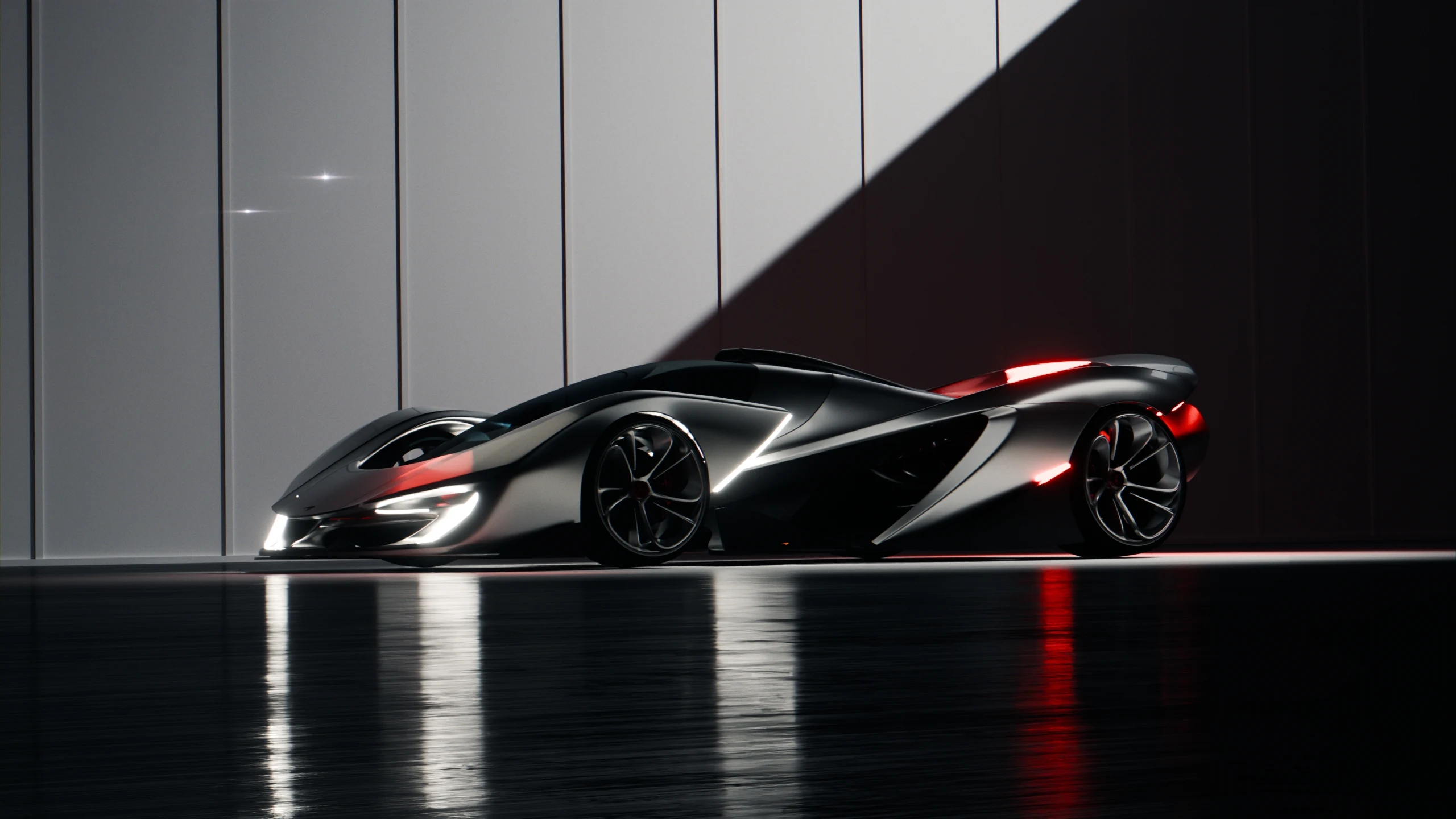 McLaren Z1 low side, light across the shoulder