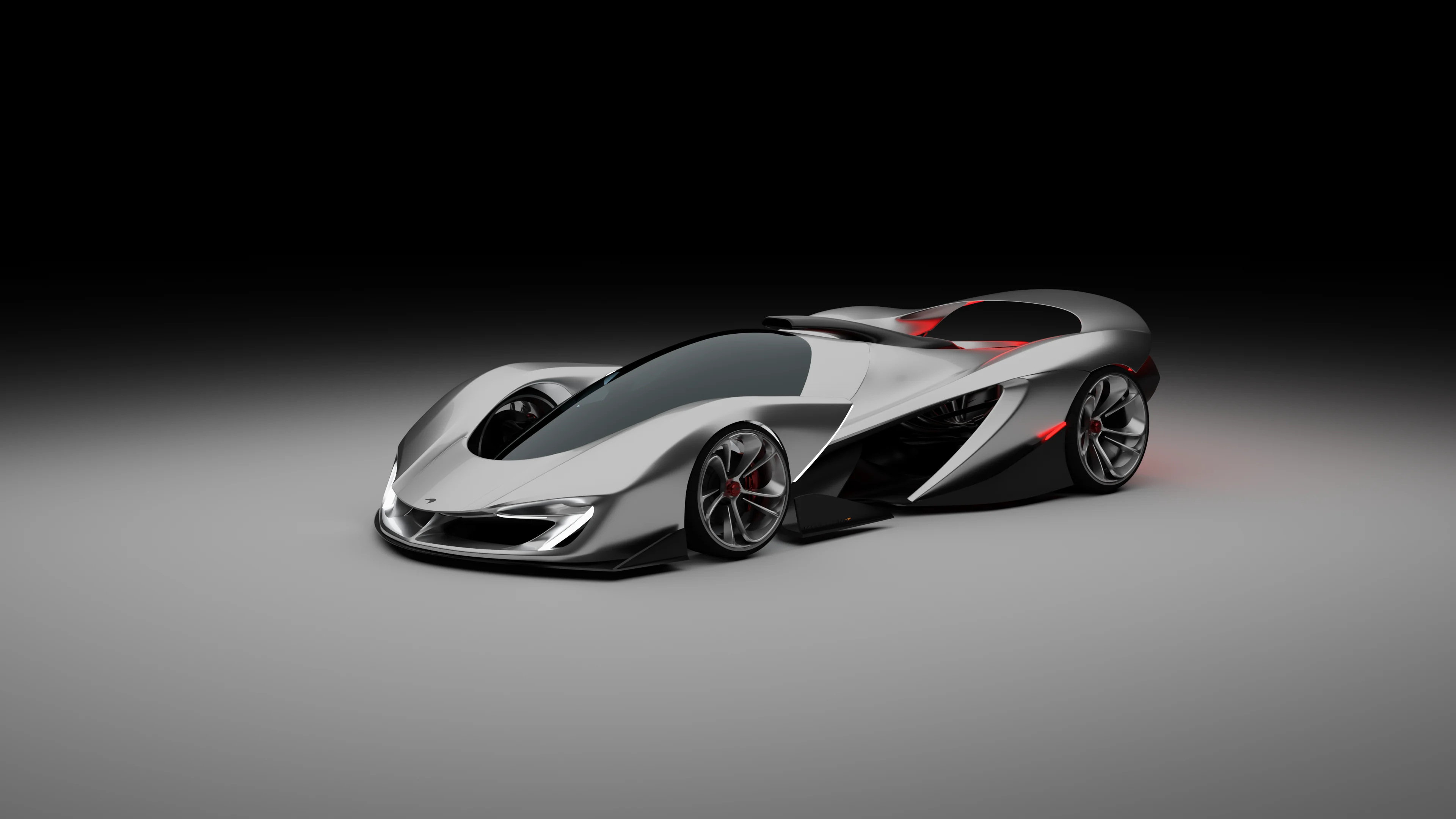 McLaren Z1 front quarter, the character line sweeping from the front fender into the side intake
